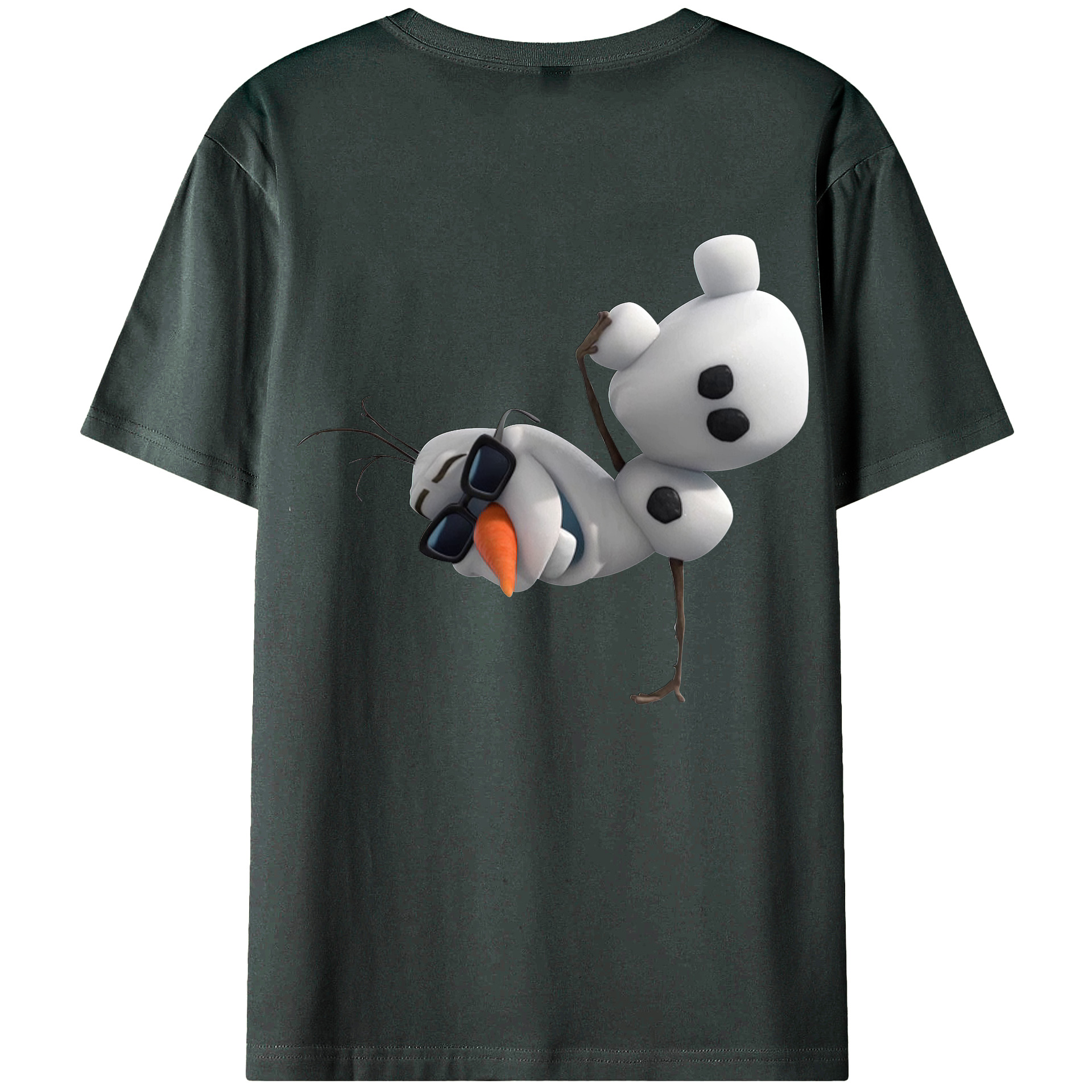 （画像用） アナと雪の女王 アンナ エルサ Frozen Anna Elsa 綿100％ メンズ半袖Tシャツ（バックプリント） 通気性